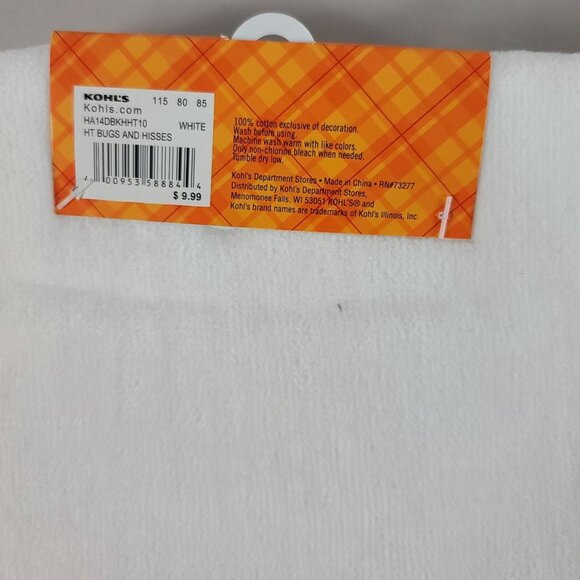 Kohl's Midnight Market Halloween Hand & Kitchen Towels Lot of 5 Towels NEW - Picture 7 of 11